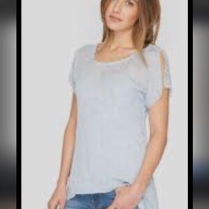 Johnny Was 4 Love And Liberty Embroidered 100% Silk Blouse